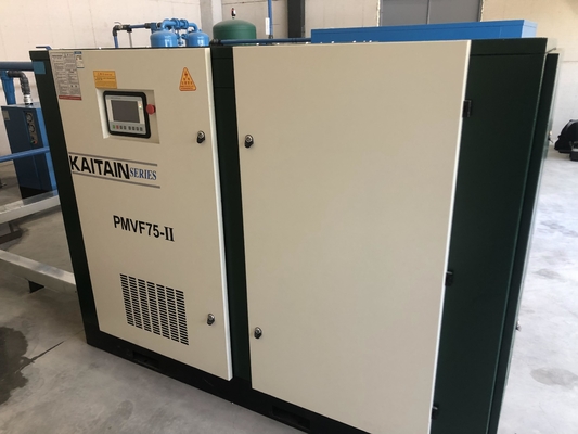 Lucht gesmeerd 75kw 100HP Permanente Magnet Inverter Twee-stappen schroef luchtcompressor