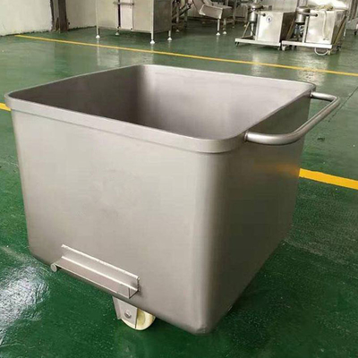 Stil rubberen wiel roestvrij staal vlees trolley kar voor het tillen van buggy drum kar