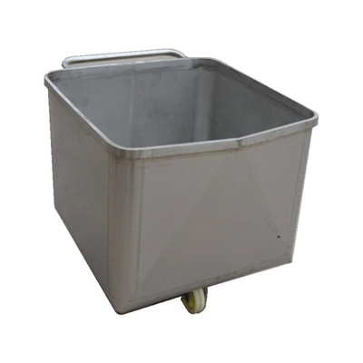 Silent Rubber Wheel 200L roestvrij staal vleeskarretje buggy voor voedselverwerking