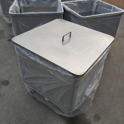 Silent Rubber Wheel 200L roestvrij staal vleeskarretje buggy voor voedselverwerking